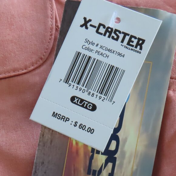 Xcaster UPF Sun Protction Fishing Shirt Vented Short Sleeves Button Front XL - Picture 4 of 11